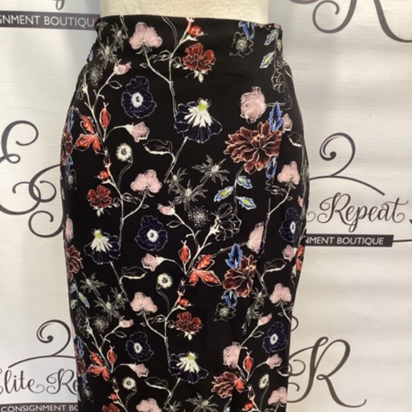 NWT A.L.C. Sz 6 Belted Floral Pencill Skirt - Picture 4 of 5